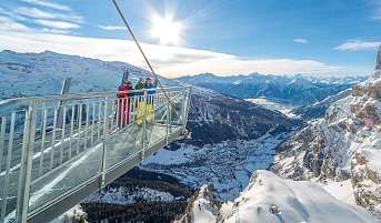 Gemmi Sicht auf Leukerbad Tag